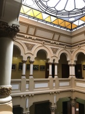 Upper side of the Entrance Hall, The History Museum of Câmpulung; it hosted the financial authority and it was built by the architect Statie Ciortan in the years 1934-1936