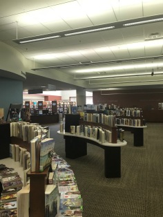 Book display area on the second floor of the library